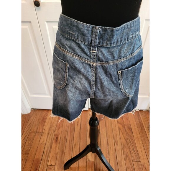 American Eagle Denim CutOff Shorts Frayed Hem 18 inseam 5 Boho Hippie Festival - Picture 2 of 6